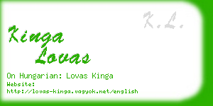 kinga lovas business card